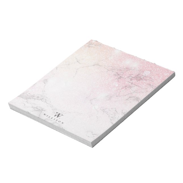Bloc-note Marbre de luxe personnalisé (Tourné)