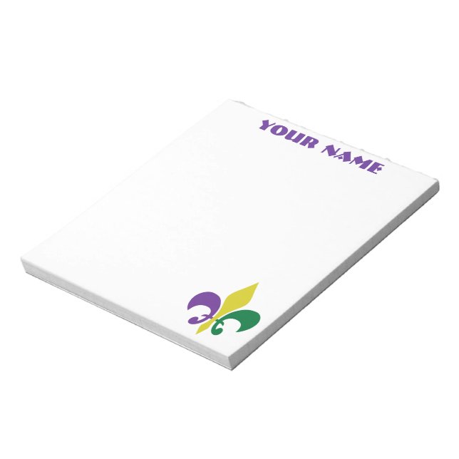 Bloc-note Mardi Gras ~ Fleur De Lis (Tourné)