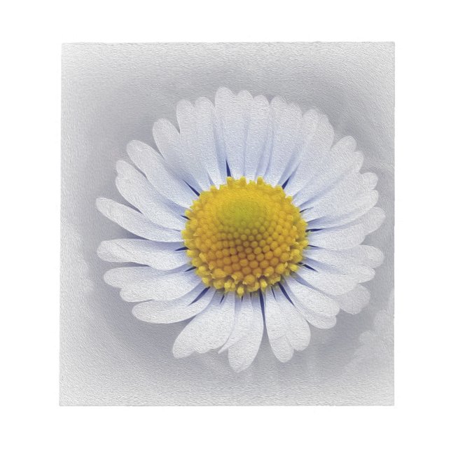 Bloc-note marguerite blanche brillante (Devant)