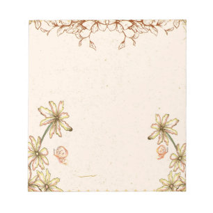 Bloc-note Mariage Fleurs vintages