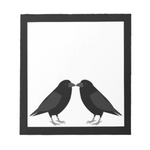 Bloc-note Mariage gothique Kissing Ravens