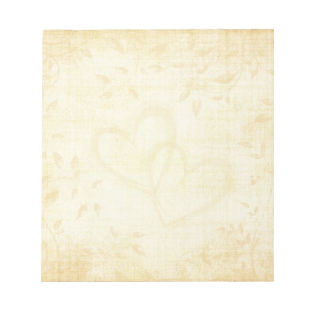Bloc-note Mariage papier vieilli vintage (Devant)