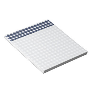 Bloc-note Marine Bleu Classique En vichy Vérifier Plaid
