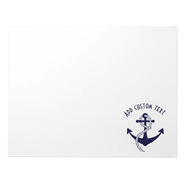 Bloc-note Marine marine Ancre et corde Marine Custom (Devant)