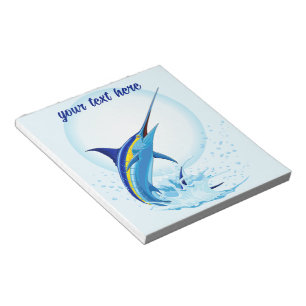 Bloc-note Marlin Bleu Jaillissant de l'Océan