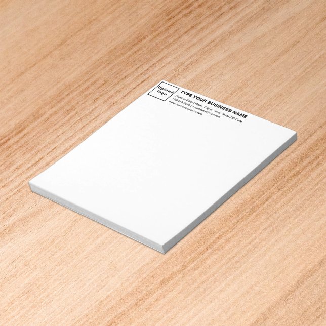 Bloc-note Marque d'affaires noir et blanc en tête Petite (Build brand name awareness. Your business brand on heading of small notepad.)
