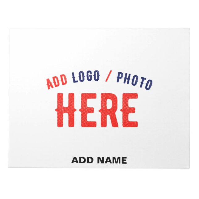 BLOC-NOTE MARQUE MODERNE MODERNE PERSONNALISABLE BLANCHE VÉR (Devant)