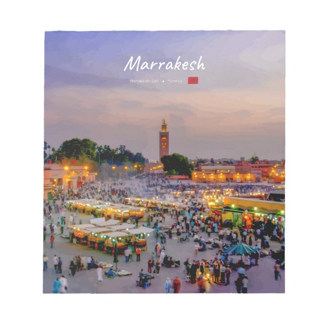 Bloc-note Marrakech, Maroc - Place Jemaa el Fnaa (Devant)