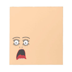 Bloc-note Marrant visage de femme surprisée