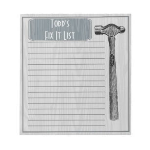 Bloc-note Martelez-le le fixent gris de monogramme de liste