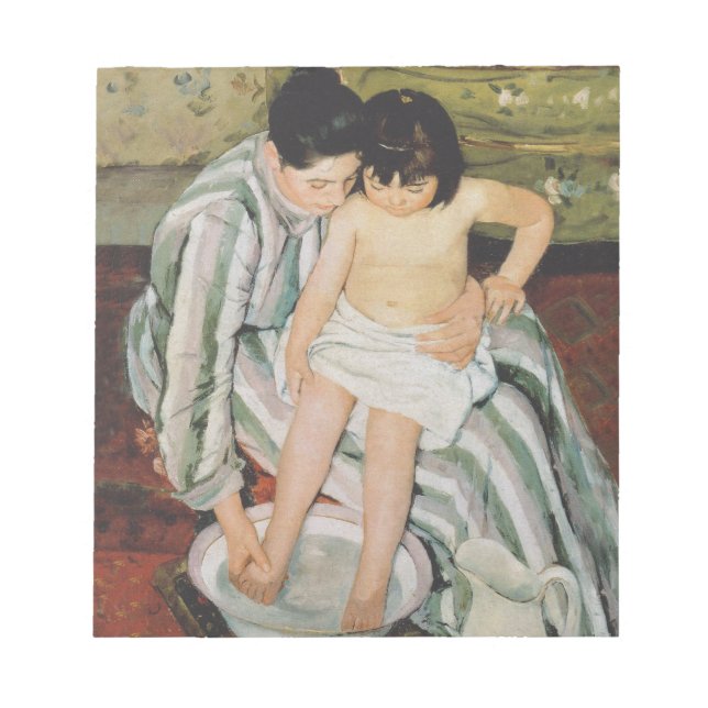 Bloc-note Mary Cassatt Peinture sur le bain de l'enfant (Devant)