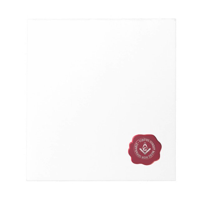 Bloc-note Masonic sceau de cire (Devant)