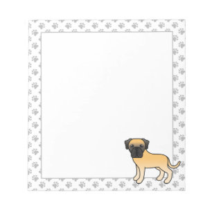 Bloc-note Mastiff Anglais Faon Chien de Dessin Animé Mignon