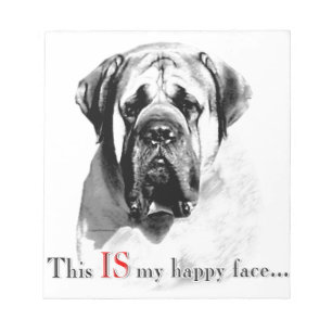 Bloc-note Mastiff Joyeux visage