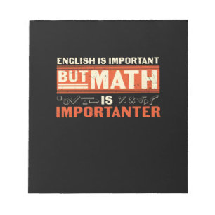 Bloc-note Math Enseignant Math Math est important