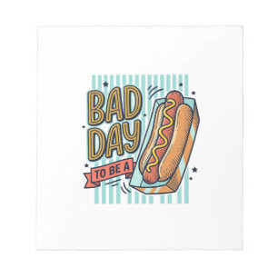 Bloc-note Mauvaise Journée Hot Dog Retro Vector Conception d