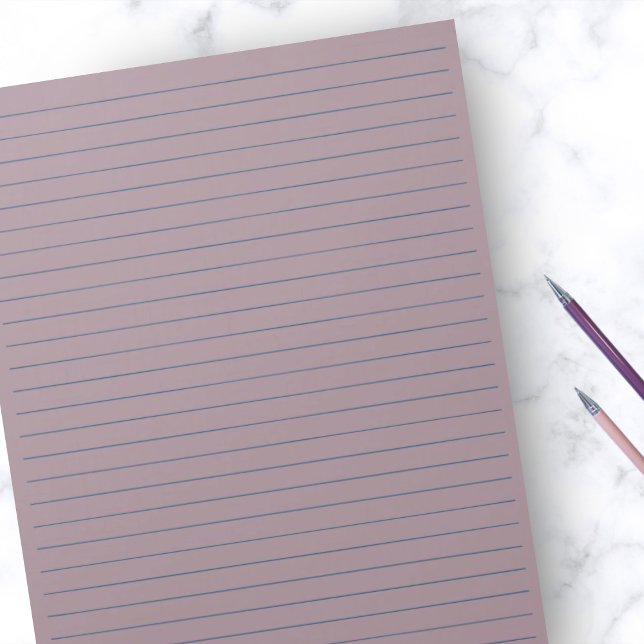 Bloc-note Mauve rustique de 8,5 po x 11 po avec règle large  (Créateur téléchargé)