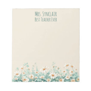 Bloc-note Meadow de fleurs sauvages Meilleur professeur appr