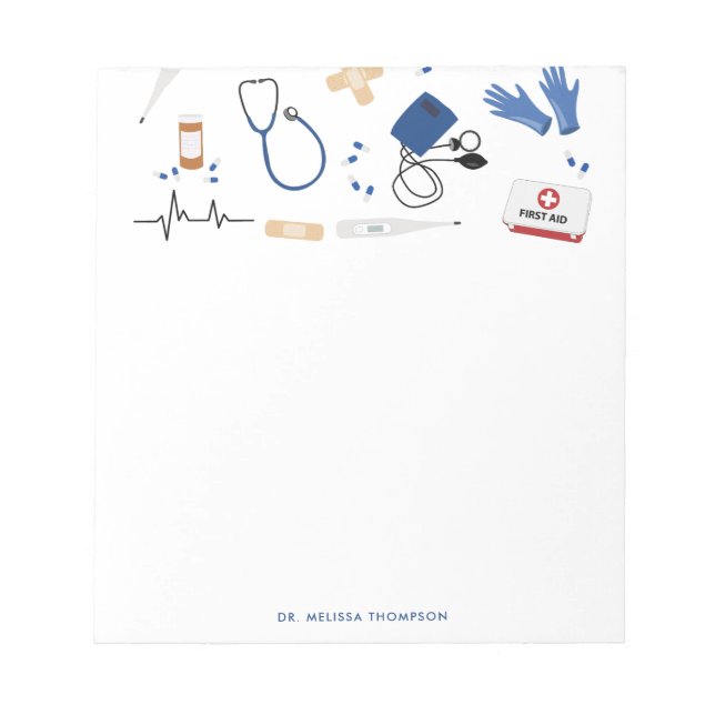 Bloc-note Médecin Médicale moderne Motif infirmière (Devant)