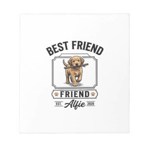 Bloc-note Meilleur ami Alfie Conception amateur de chien vin