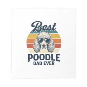 Bloc-note Meilleur Papa Caniche Jamais T-shirt de Chien Grav