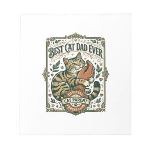 Bloc-note Meilleur Papa Chat Maman Papa Parent Vintage Vecto