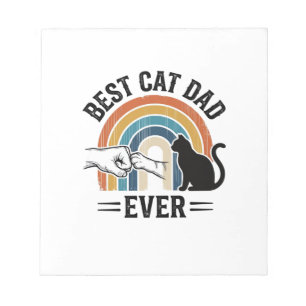 Bloc-note Meilleur Papa de Chat Vintage Design pour Amateur 