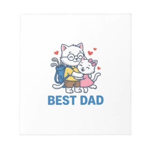 Bloc-note Meilleur Papa Golf Chat Câlin Mignon Design Vector