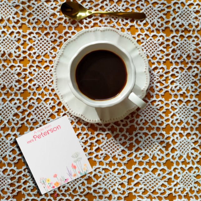 Bloc-note Meilleur professeur Floral daisy aquarelle (Créateur téléchargé)