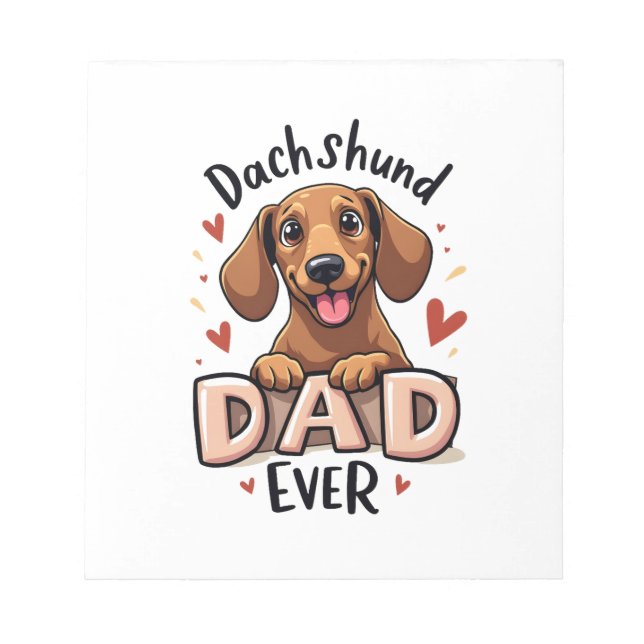 Bloc-note Meilleur T Shirt Papa Teckel Pour Toujours (Devant)