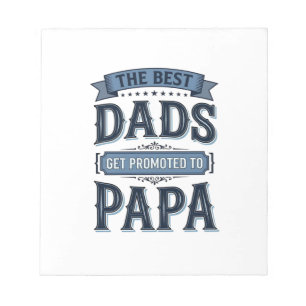 Bloc-note Meilleurs papas sont promus en Papa Vintage Shirt 