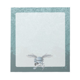 Bloc-note Mélangeur de béton bleu-gris