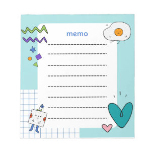 Bloc-note Mémo de doodle Pastel Dreamy