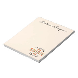 Bloc-note Merci Grateful Blessé mignon automne Thanksgiving