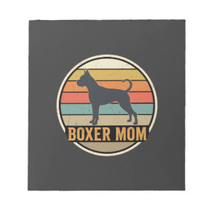 Bloc-note Mère Boxer Rétro Coucher de soleil Chien