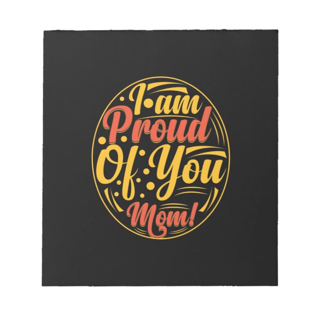 Bloc-note Mère Cadeau Je Suis Fier De Vous (Devant)