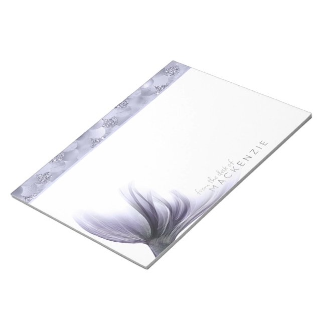 Bloc-note Mermaid Chic Tail | Dusty Lavender Purple Personna (Incliné)