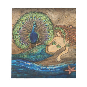 Bloc-note Mermaid et Peacock