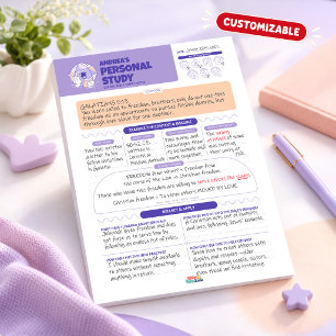 Bloc-note Mes notes d'étude personnelles guidées