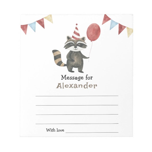Bloc-note Message de capsule temporelle pour l'anniversaire  (Devant)