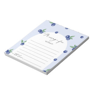 Bloc-note Message de la capsule à temps doux aux bleuets