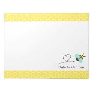 Bloc-note Mignon comme tout, motif en nid d'abeille