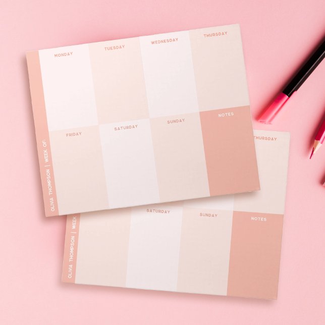 Bloc-note Mignonne Girly Pink School Planificateur hebdomada (Créateur téléchargé)