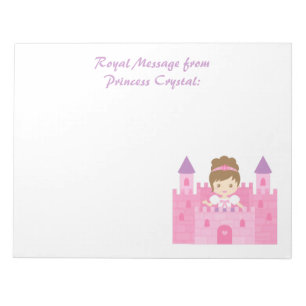 Bloc-note Mignonne Princesse fille dans le château rose