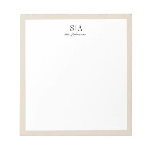 Bloc-note Mini couples monogramme personnalisé Papier à lett