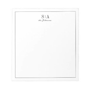 Bloc-note Mini couples monogramme personnalisé Papier à lett