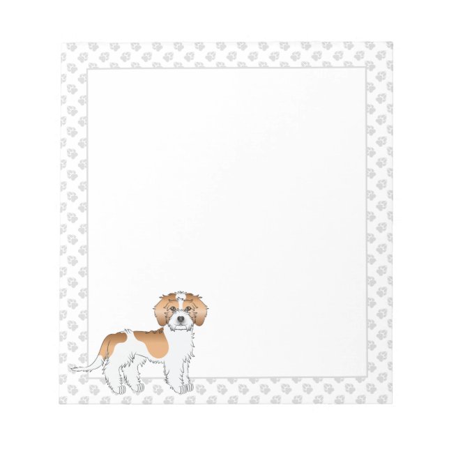 Bloc-note Mini Goldendoodle couleur abricot parti-color (Devant)