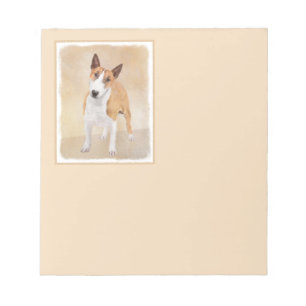Bloc-note Miniature Taureau Terrier Peinture - Joli Original