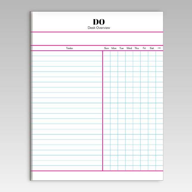Bloc-note Minimal Monogram Initials Weekly Checklist Notepad (Créateur téléchargé)