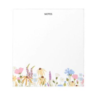 Bloc-note Minimaliste Fleur Sauvage Personnalisé 